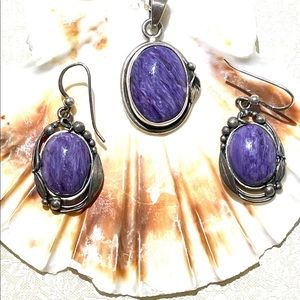 Sterling Charoite Jewelry Set
